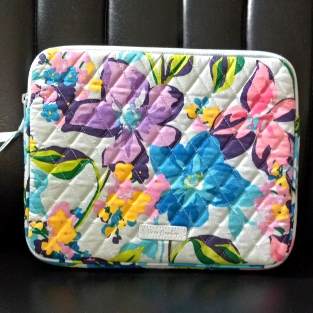 Vera Bradley Floral Quilted Case in Blue and Yellow